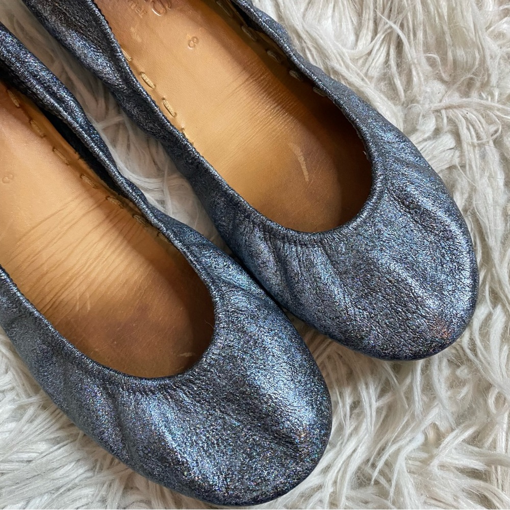 Tieks Moonstruck Metallic Glitter Gunmetal Ballet Flats - Picture 3 of 6